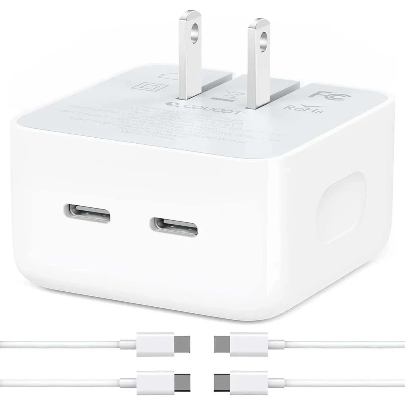 Adaptador De Carregamento Rápido, 35w, Pd, Duplo, Tablet
