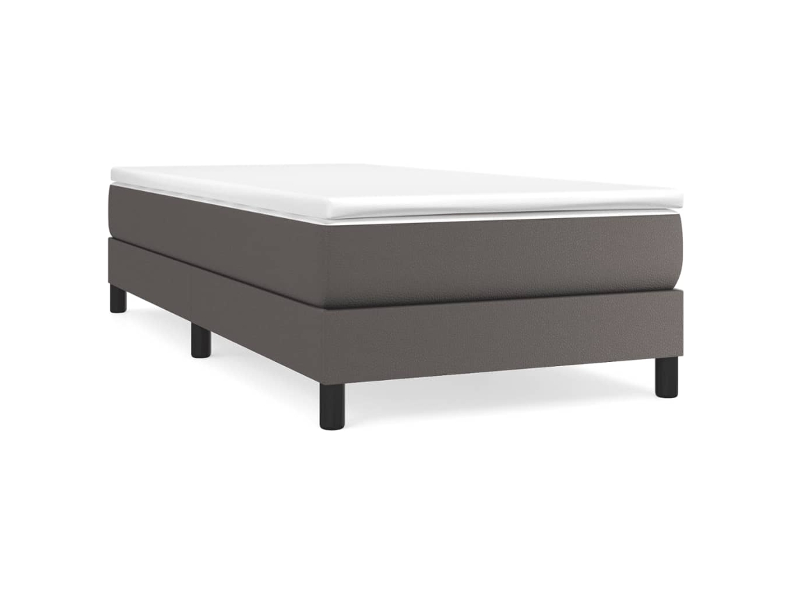 Box Spring Bed Frame, Box Spring Bed Frames Vidaxl Cinzeto Couro Artificial (100 X 200 Cm)