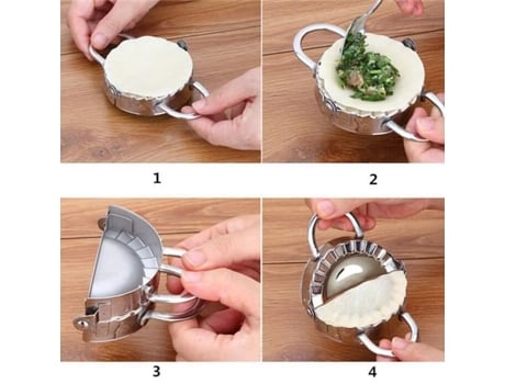 Fabricante De Bolinho Inoxidável Ravioli Diy Máquina 2 Em 1 Ferramenta De Pastelaria De Imprensa De Massa Joylivecy