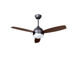 Ventilador De Teto Com Luz Mansala Com Comando Remoto Led Castanho Escuro