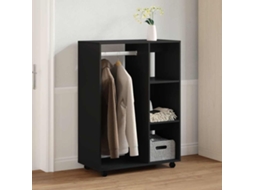 Roupeiro 80x40x110 Cm Derivados de Madeira Preto SYFAX