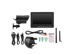 Kit De Câmera De Vigilância Sem Fio (visor Hd De 7 Polegadas, Gravação Com Visão Noturna Para Casa)