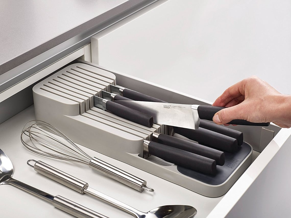 Organizador de Faca de Cozinha Joseph Joseph Drawerstore Cinzento