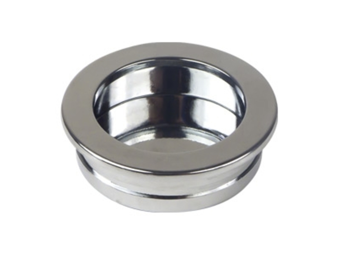 Puxador para Móveis Redondo de Zamac Cromado de 50 Mm Pacote com 24 Peças HARDWAREXCHANGE