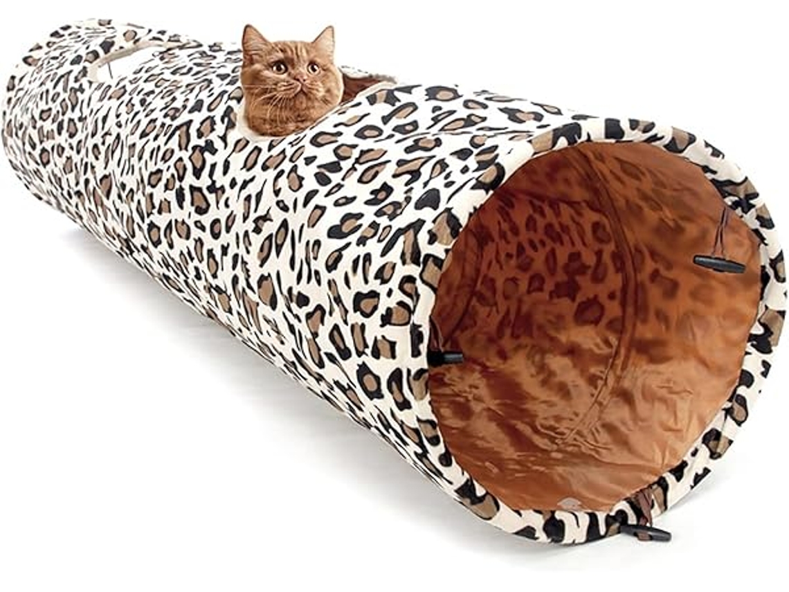 Túnel de Brincar para Gatos, Grande e Dobrável, com 2 Aberturas, Ideal Gatinhos, Coelhos Cachorrinhos, Ergonômico, Uso Diário STELASPLEN