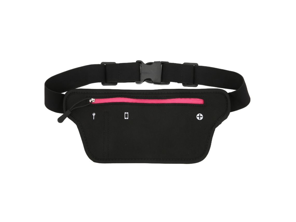Bolsa de Cintura, Neoprene, Ajustável, Corrida, Cor Rosa AQUAFORGE