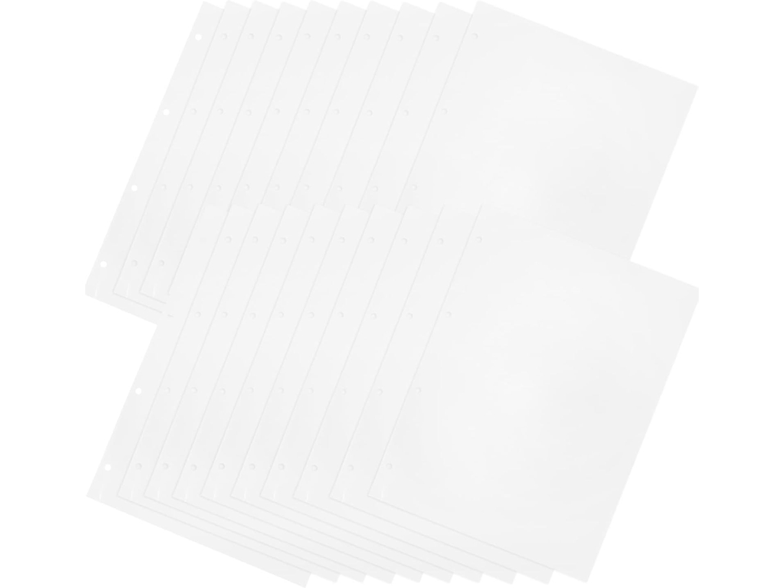 Stobaza 20 Peças De Páginas Transparentes Para Álbum De Fotos Intercaladas Em Anneaux Protegidas Fotos E