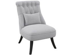 Poltrona Relaxante Cadeira De Tv Com Almofada Para Encosto, Pés Elevados, Linho Cinza 52,5x69x77cm Para Relaxamento Confortável Liptaptyn