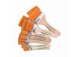 12 Peças Conjunto De Pincéis De Pintura De Nylon Plano Com Cabo De Madeira Para Óleo E Artigos De Barbacue Art Supplies