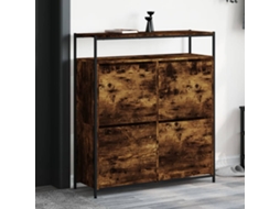 Vidaxl Sapateira C/ 4 Gavetas Articuladas 100x34x112cm Carvalho Fumado