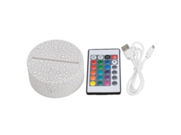 Base De Lâmpada Led Noturna Com Luzes Coloridas E Controle Remoto