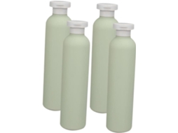 Conjunto De 4 Frascos Recarregáveis Para Shampoo E Gel, Verde Abacate