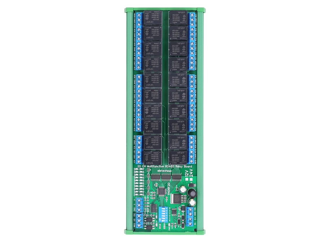 Laxiscreed Placa De Relés 20 Canais Multi-funções Com Comunicação Rs485