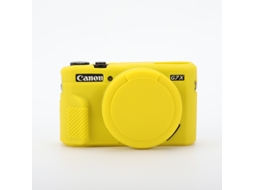Capa CHRUI para Canon Powershot G7 X Mark Ii Silicone com Tampa da Lente Amarelo