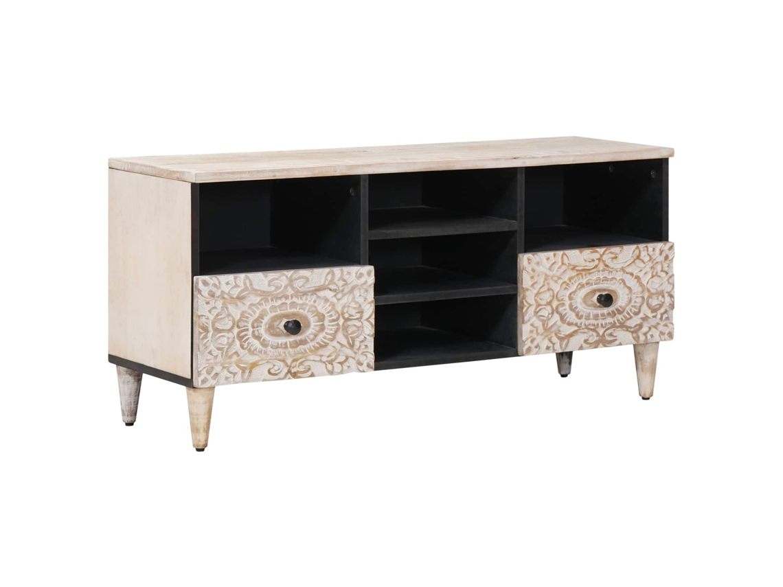Vidaxl Gabinete Para Tv Com Gaveta Branco 100 X 33,5 X 46 Cm
