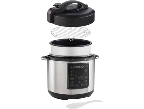 Máquina de Cozinha Multicooker CROCKPOT CSC051X-01 (5 L - 1100 W) — 4 opções para cozedura lenta, Selar/Saltear ou Vapor , 8 opções de cozedura rápida. Painel digital programável, com possibilidade de inicio diferido. Recipiente para cozinhar desmontável e com capacidade de 5L.