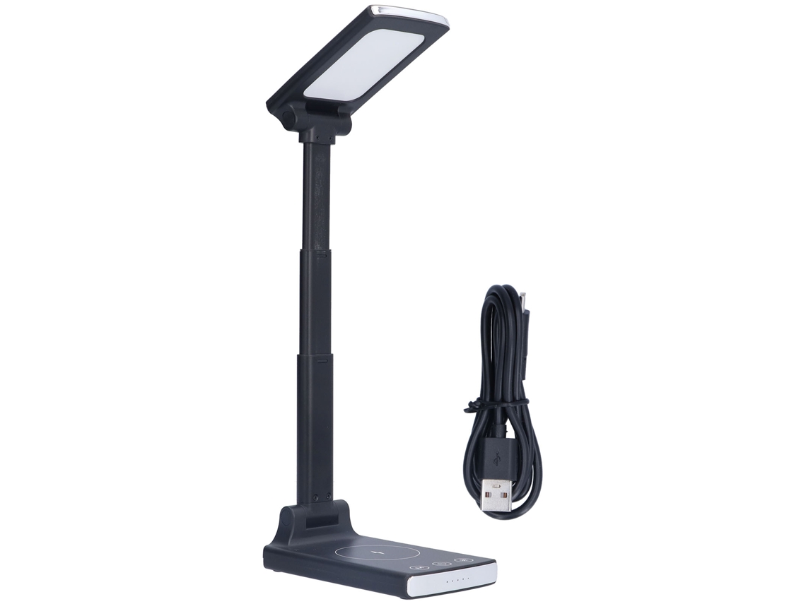 Luminária De Mesa Led, Acabamento Preto, Toque, Para Cabeceira, Escritório, Sala Ou Ambiente Decorativo