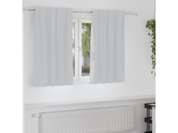 Vidaxl Cortinas Blackout Com Argolas 2 Unid. Cinza Claro 140 X 140 Cm