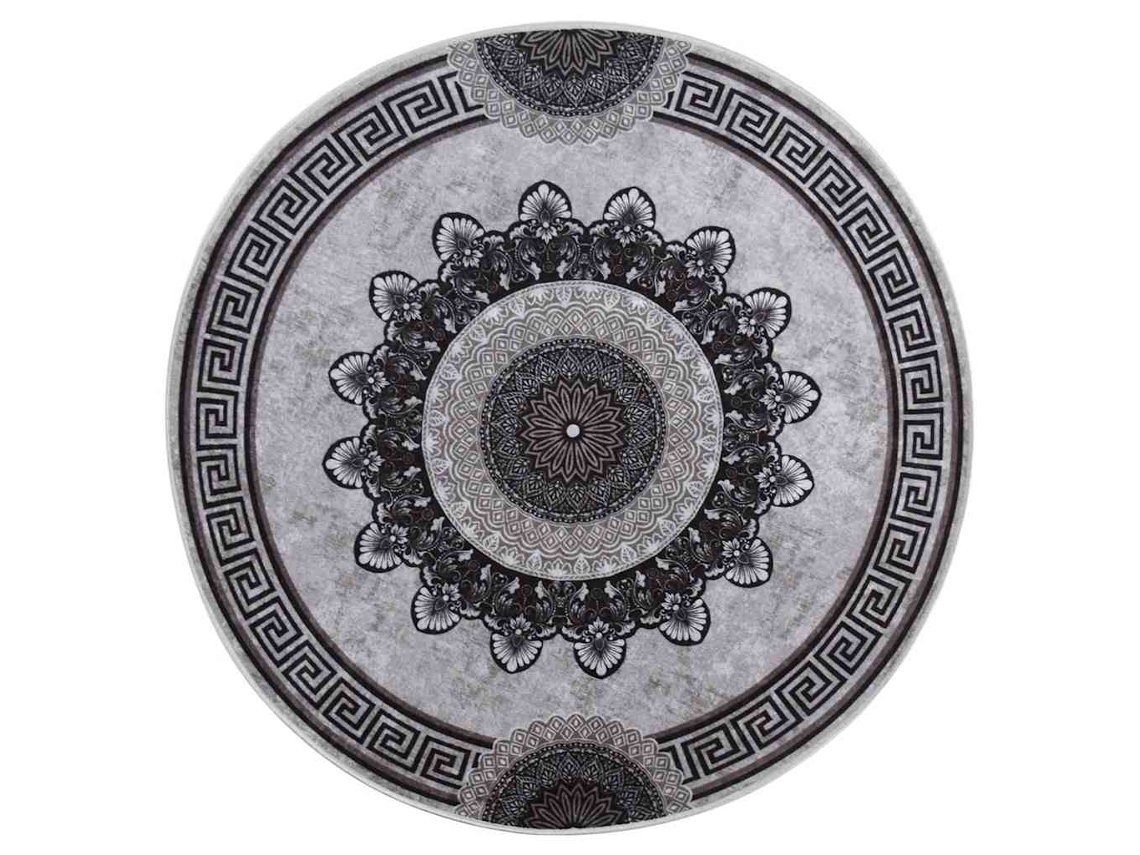 Rug, Rugs Vidaxl Cinzeto Veludo (ø 120 Cm)