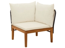 Maison Exclusive - Sofá De Canto De Jardim Com Almofadas Natural