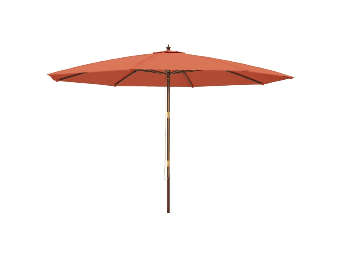 Maison Exclusive - Guarda-sol De Jardim Com Poste De Madeira 400x273 Cm Terracota