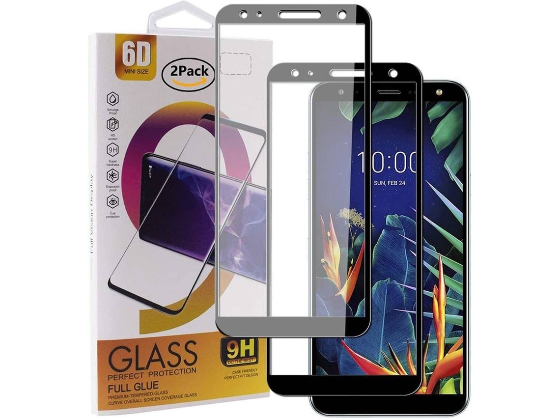 Película Vidro Temperado LG K40 HONGWE. Cobertura Completa Preto