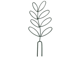 Trelho De Ferro Forjado Em Forma De Folha Para Plantas Em Vasos