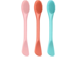 Pacotes De Silicone De Ponta Dupla Máscara Facial Escova De Silicone Máscara De Lama Facial Aplicador Escovas De Maquiagem Cosmética ZMDECQNA 3 Un