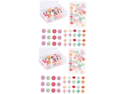 120 Peças De Botões Decorativos Com Design Flor Para Murais E