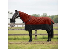 Vidaxl Cobertor De Cavalo Bordô E Preto 115 Cm Poliéster