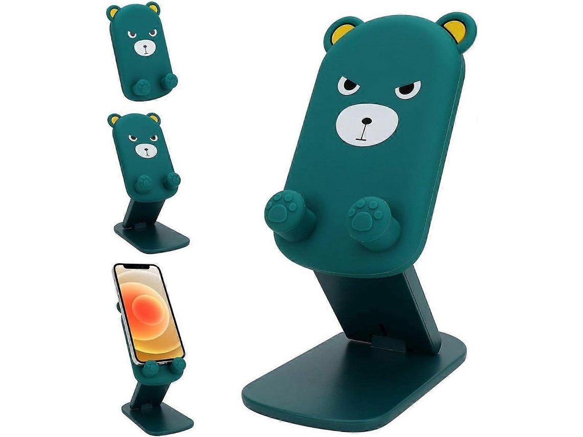 Suporte Universal Portátil Para Celular Em Mesa, Base Dock Compatível Com Todos Smartphones / Tablets 4-10 Polegadas / Kindles / Switch (urso Bravo)