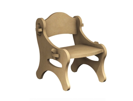 Cadeira de balanço infantil em madeira MDF para decorar Gomille