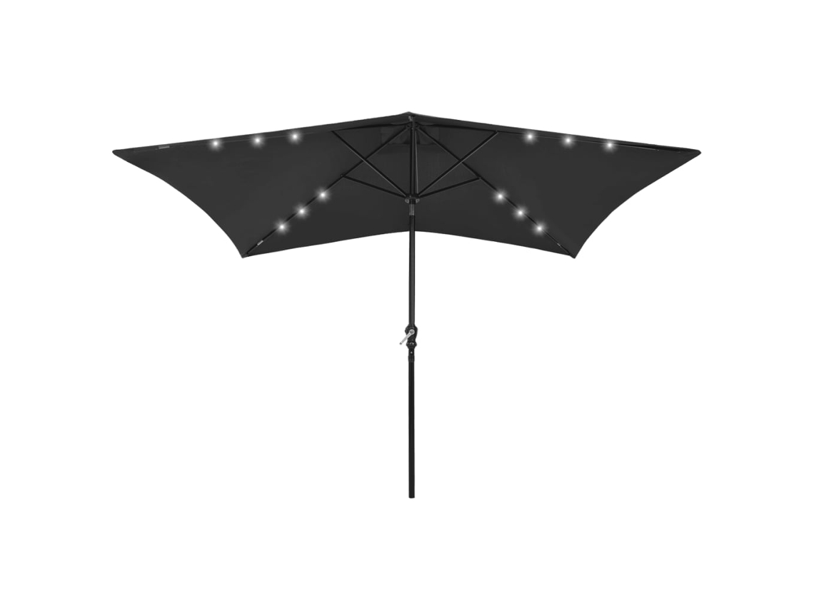 Garden Parasol, Garden Parasols Vidaxl Preto Poliéster (n/a)