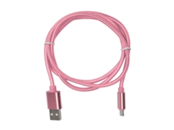 Cabo Usb c LAXISCREED 1m Rosa Carregamento Rápido 1a