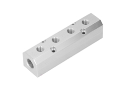Bloco De Manifold De Ar Pneumático Alumínio 40x40mm