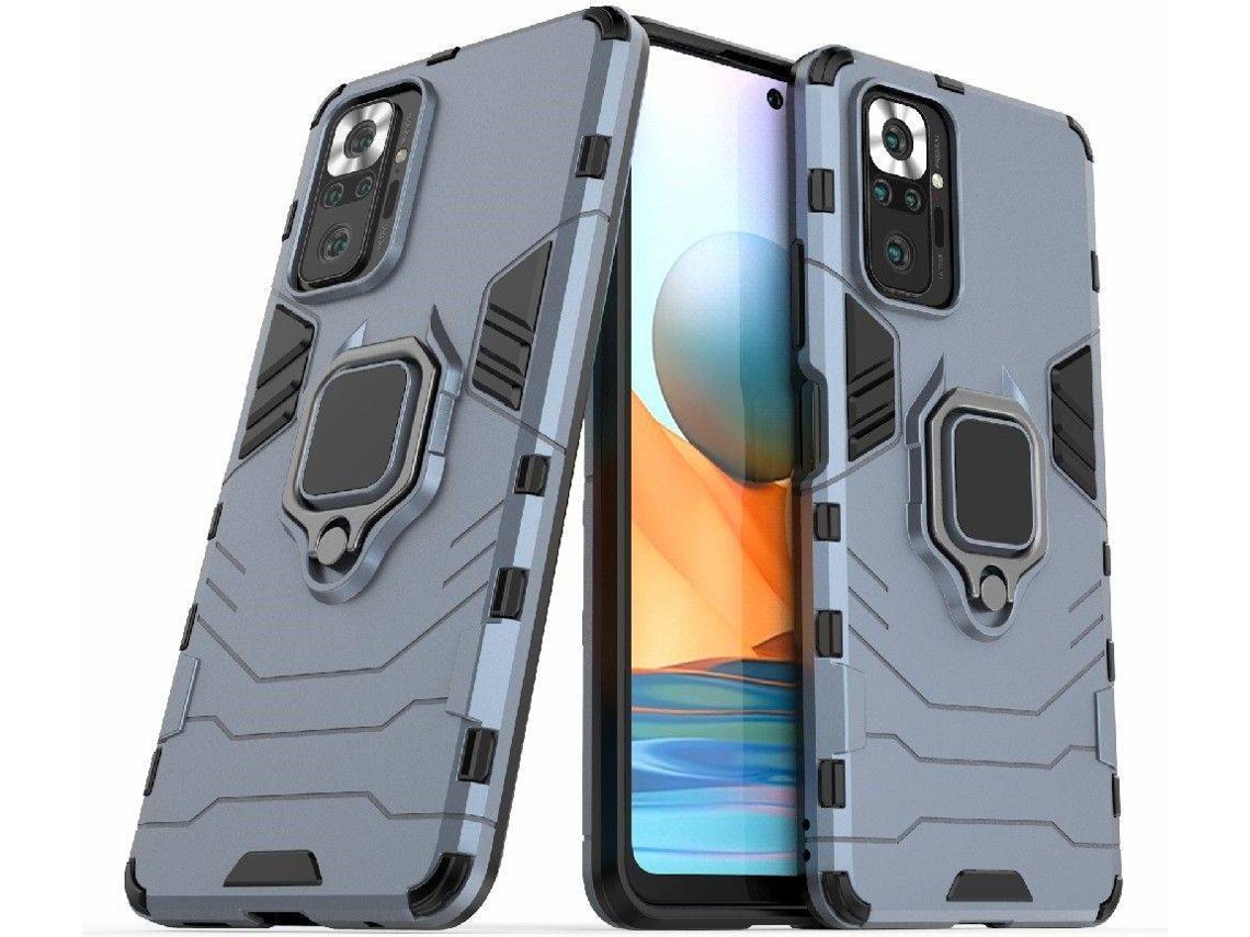 Capa + Película Xiaomi Redmi Note 10 Pro HFS-HOUSE Kickstand Cinzento