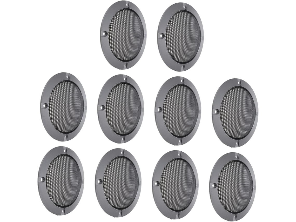 Conjunto De 10 Peças De Capas Protetoras Circulares Decorativas Para Alto-falantes, Acessório Durável E Prático.