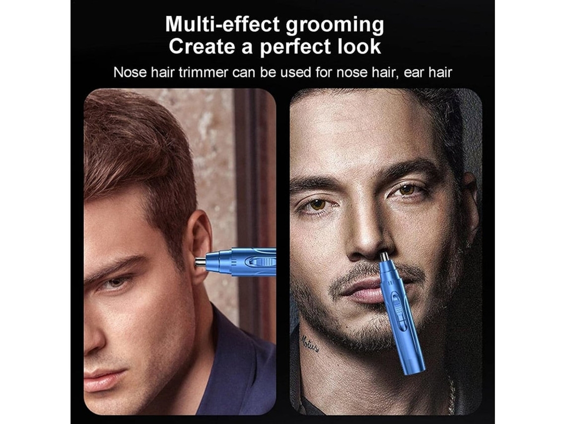 Nariz E Orelhas À Prova Dágua Portátil Aparador De Pelos Faciais Kit De Preparação Corporal Para Homens E Mulheres Yizhood (branco)