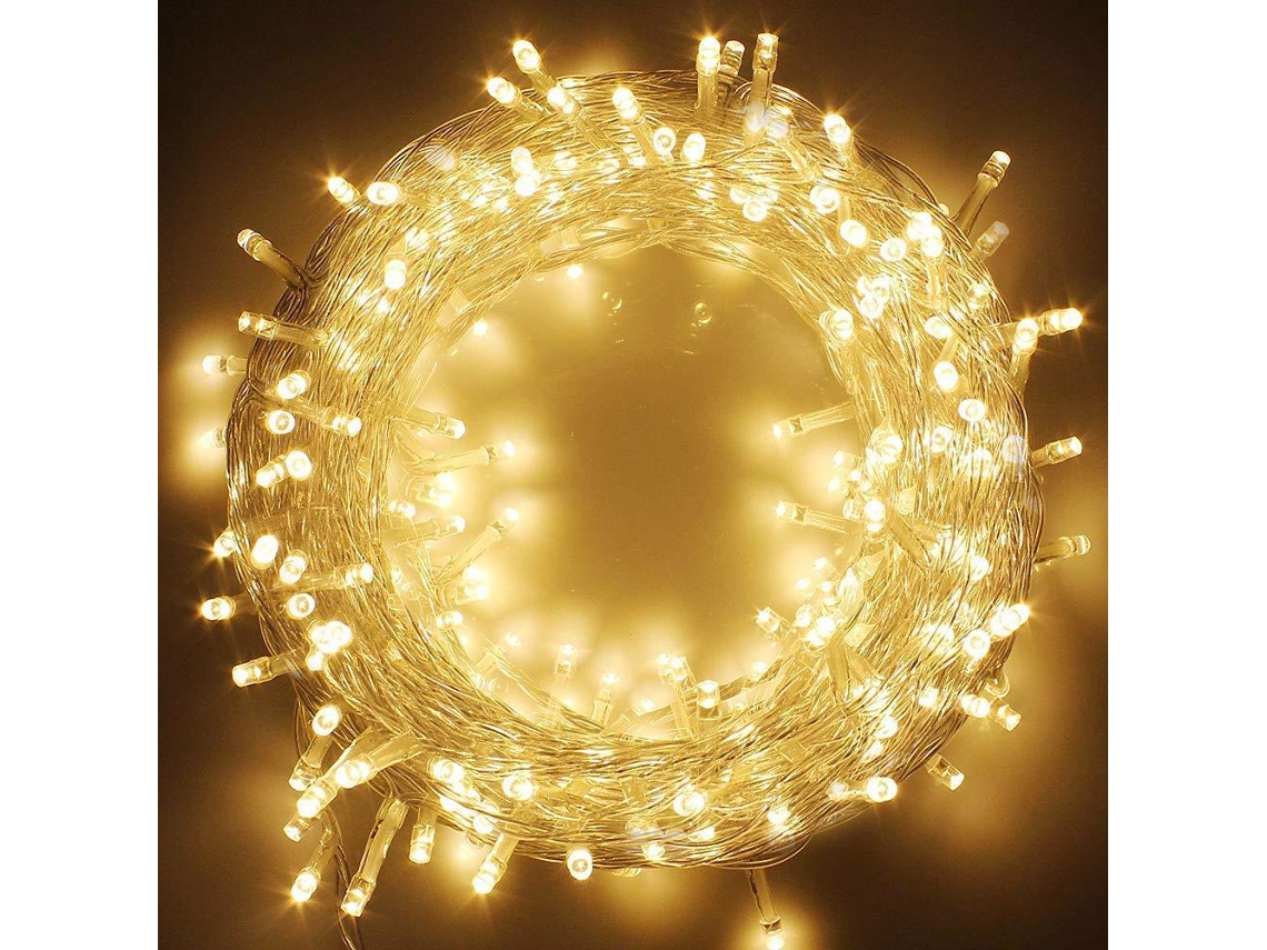 Luzes de Natal Led 80 Leds Branco Quente Fio Transparente À Prova D'Água NEVEANCE