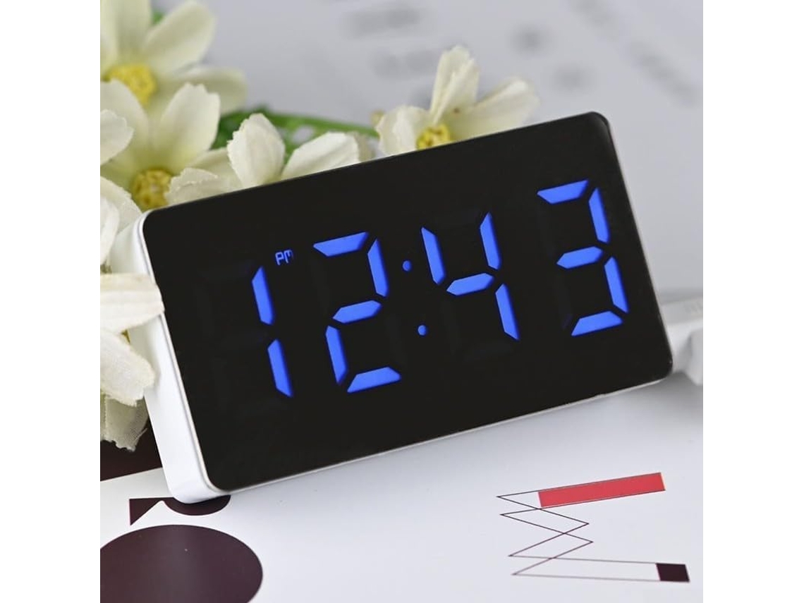 Despertador Digital Led Com Temperatura E Data, Despertador Digital