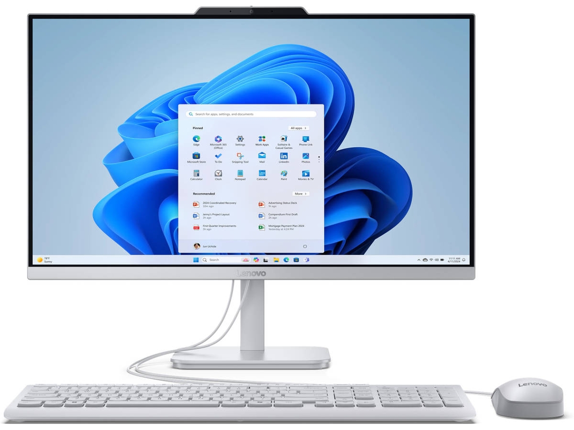 All in One LENOVO A100 (23.8'' - Intel N100 - RAM: 8 GB - 512 GB - Intel UHD Graphics)