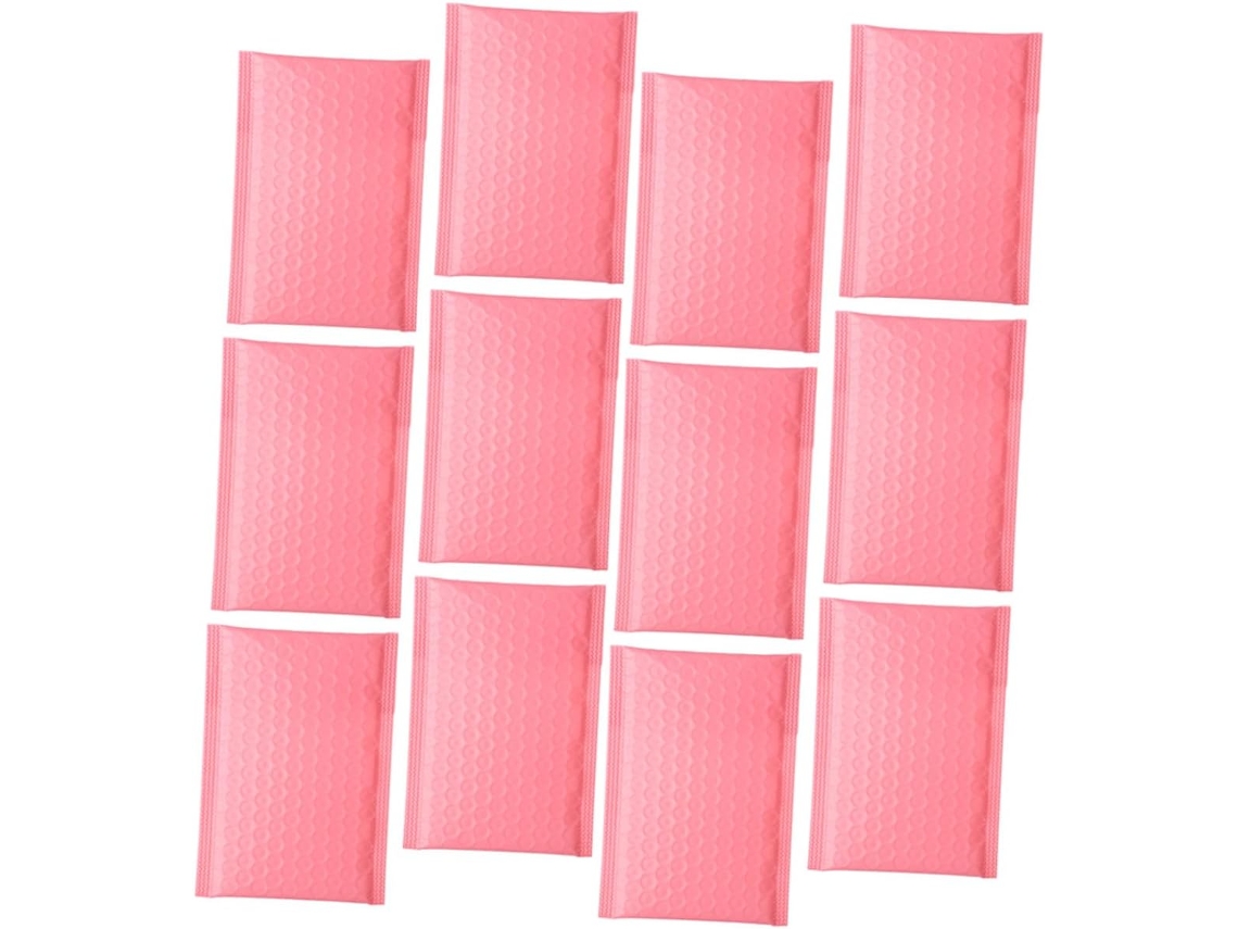 100 Envelopes Rosa Com Bolhas De Ar, Resistentes A Perfurações.