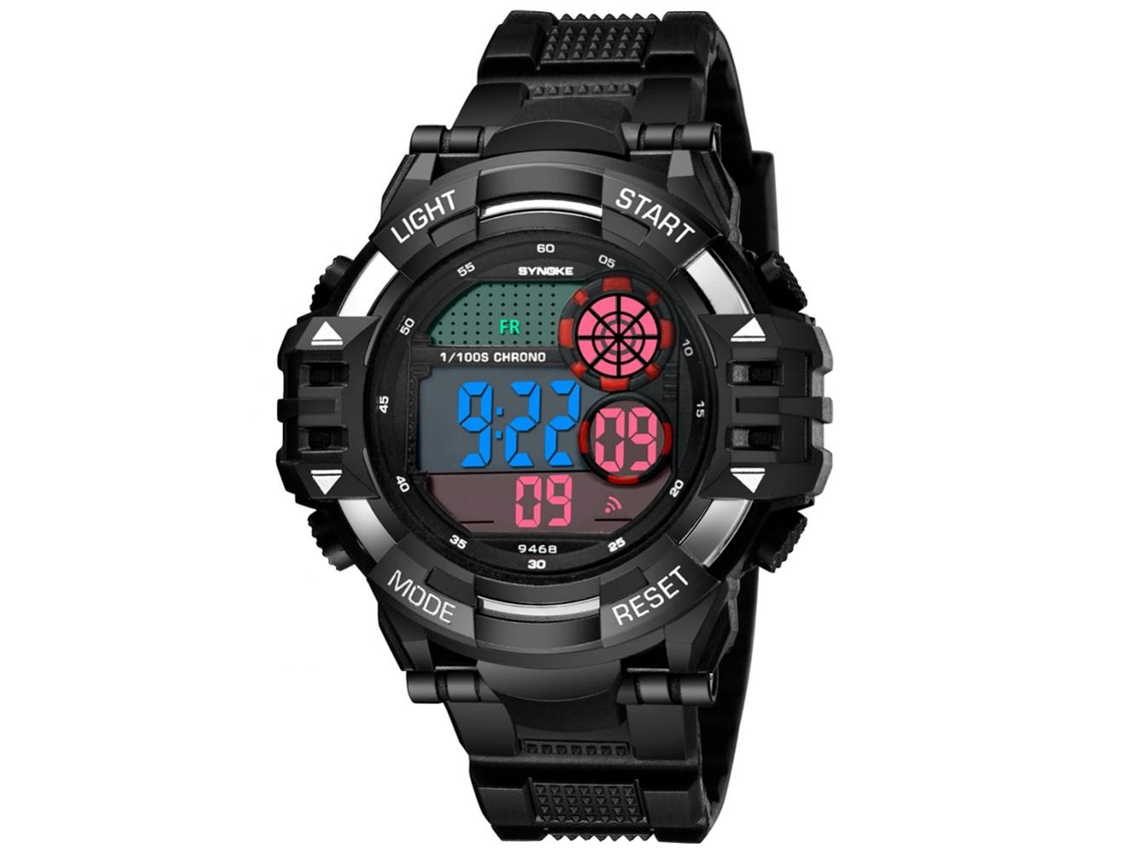 Reloj Electrónico Fashion Simple Multifuncional Pulsera Synoke Negro