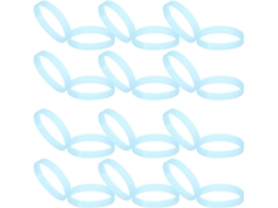 Pulseiras esportivas de silicone luminosas Didiseaon para adultos, azul brilhante, 40 unidades, pulseiras elásticas.