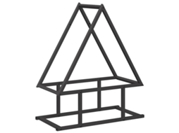 Firewood Rack, Firewood Racks Vidaxl Preto Aço (50 X 25 X 60 Cm)