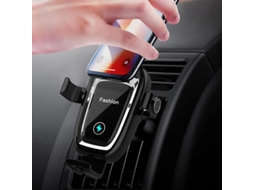 Yuru suporte para Celular com Carregamento Sem Fio Automático, 2 em 1 Carregador Sem Fio para Carro com Prensagem Automática e Dock de Carregamento