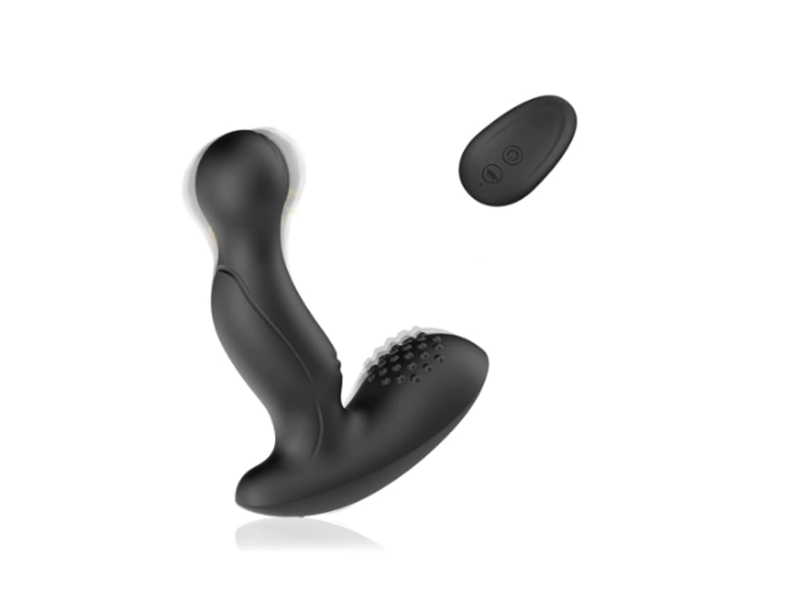 Massageador De Próstata Vibratório Com Controle Remoto De 10 Velocidades Vibrador Anal Preto Lalamoli