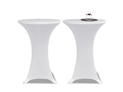 Maison Exclusive - Capa Para Mesa De Pé Elástica Ø60 Cm 4 Pcs Branco