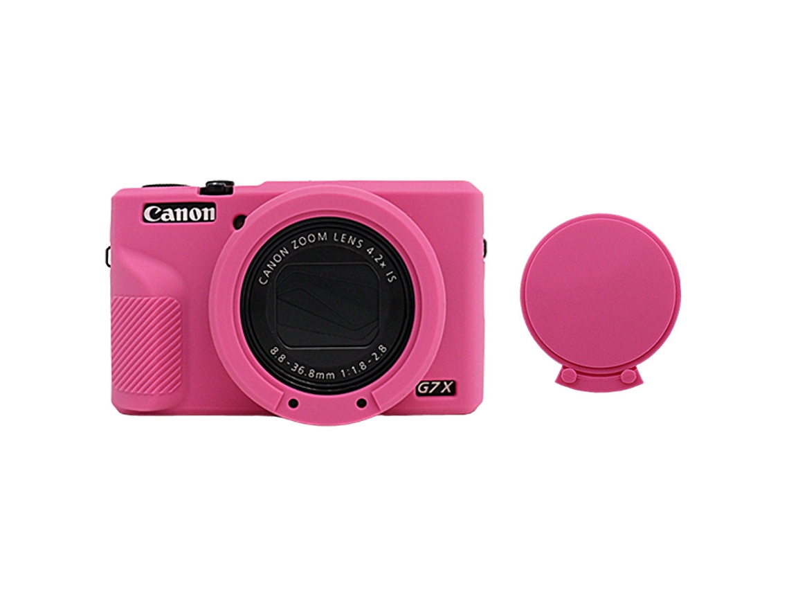 Capa Silicone HEXINYIGJLY para Canon G7x Mark Iiitampa Removível, Anti Risco Rosa Choque