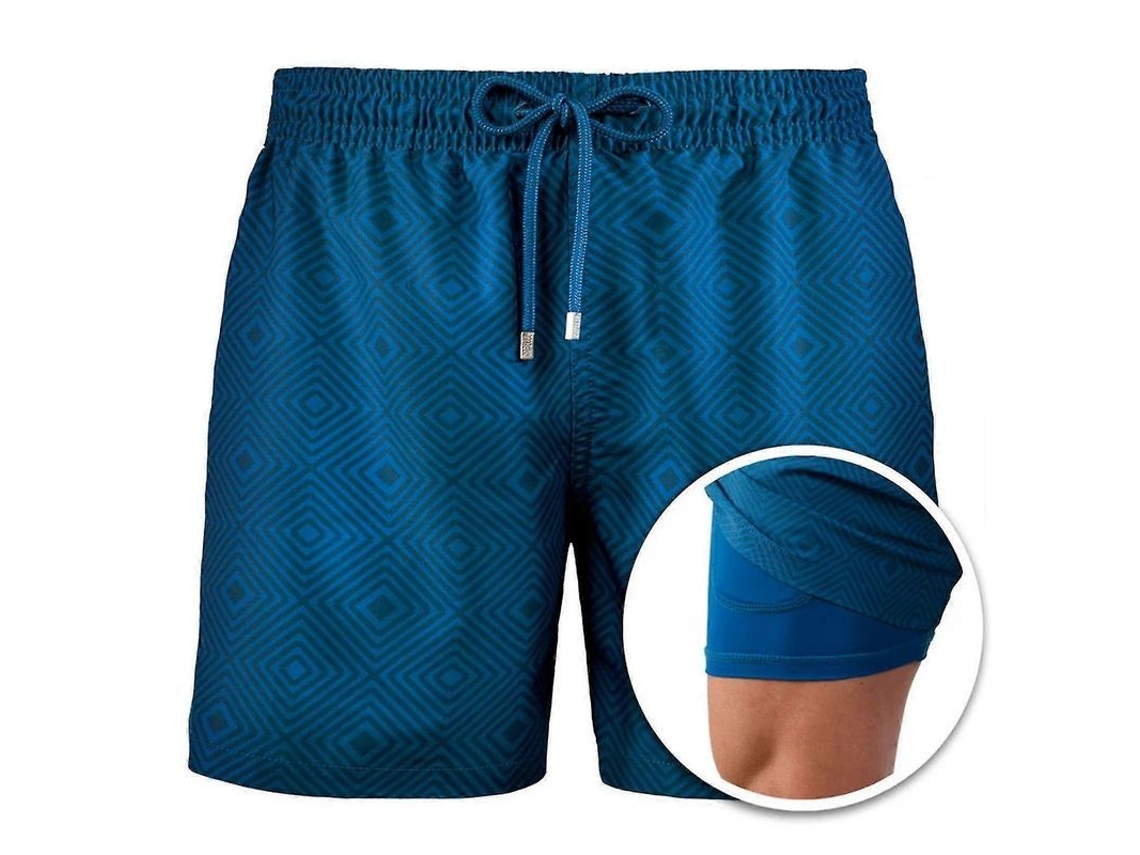 Calcinhas De Praia Masculinas Com Cintura Elástica E Cordão Ajustável, Secagem Rápida E Respirável, Bolso Com Drenagem De Água 6